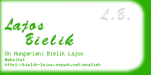 lajos bielik business card